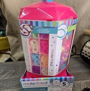 Kids Craft Kit - Make It Real. Pink 5-in-1 Activity Tower